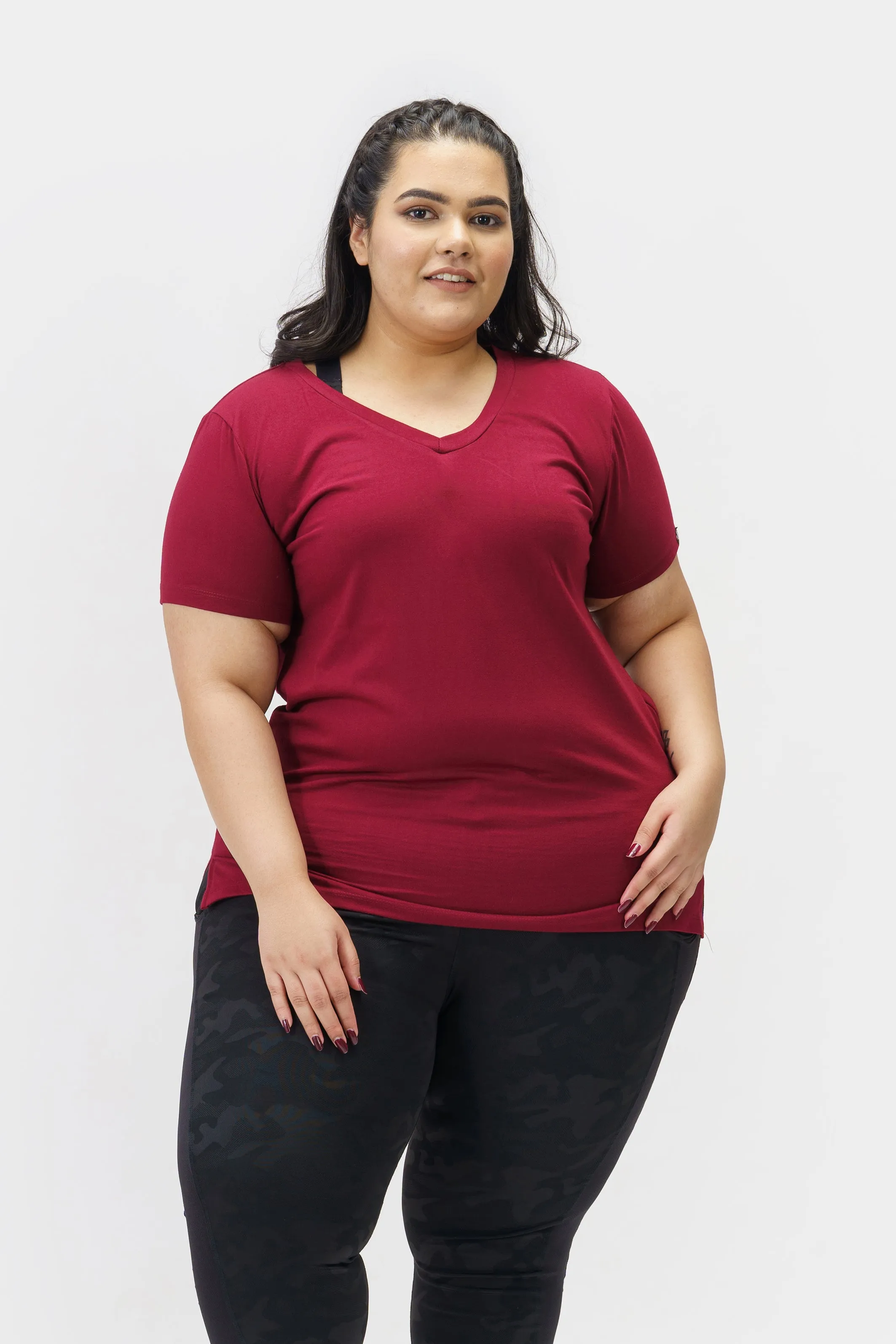 The Girlfriend Tee: Maroon