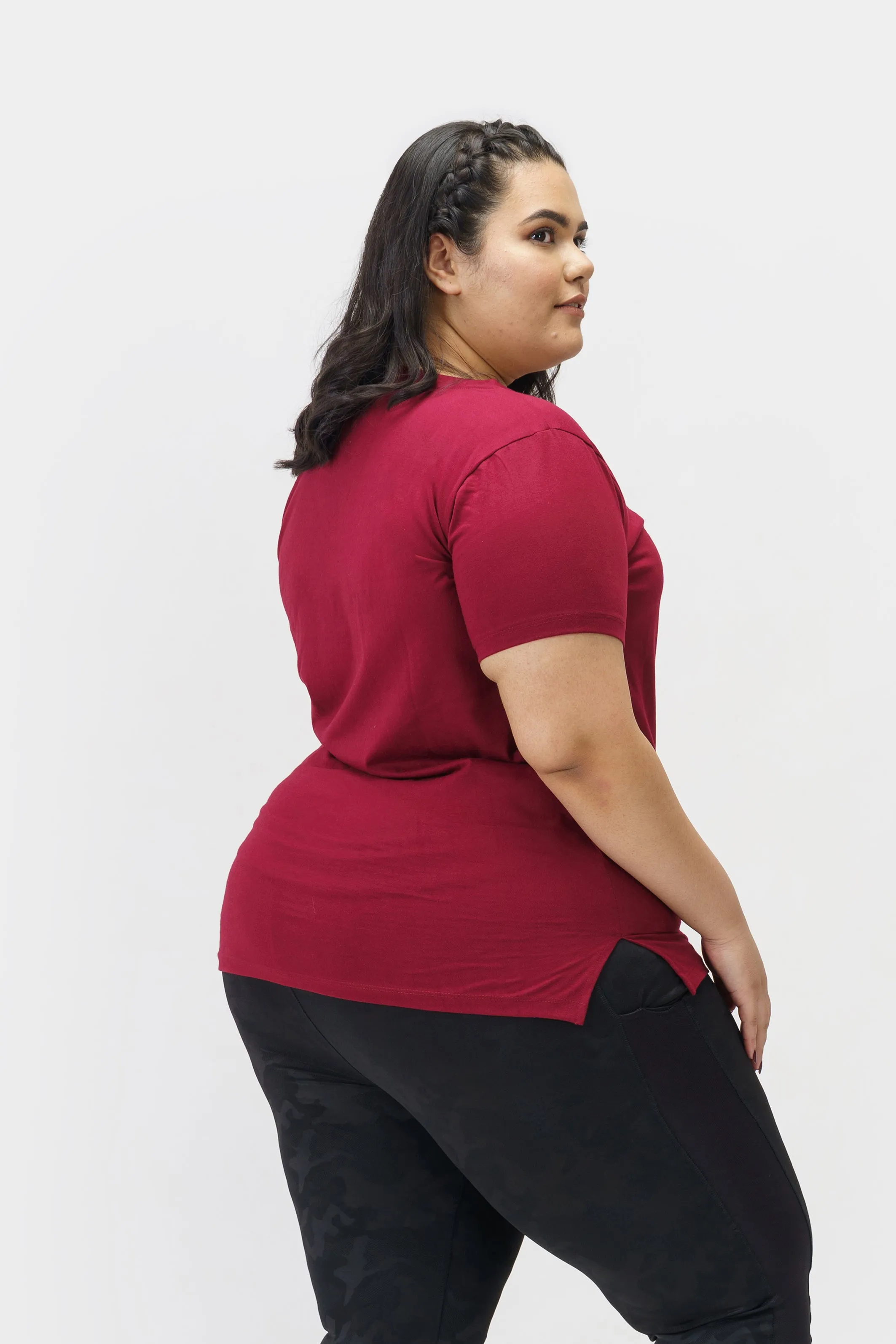 The Girlfriend Tee: Maroon