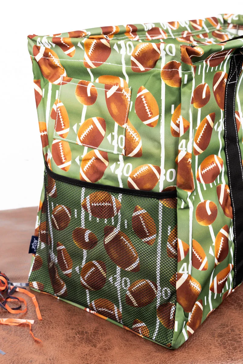 The Gridiron Collapsible Double Haul-It-All Basket with Mesh Pockets and Lid