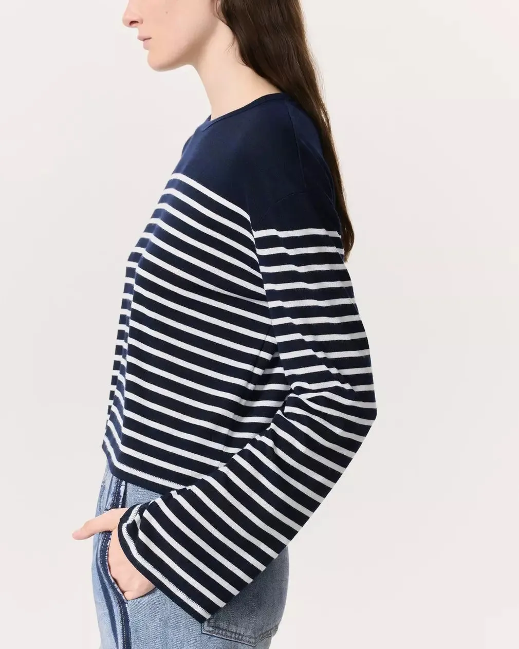 The Knit Striped Long-Sleeve T-Shirt
