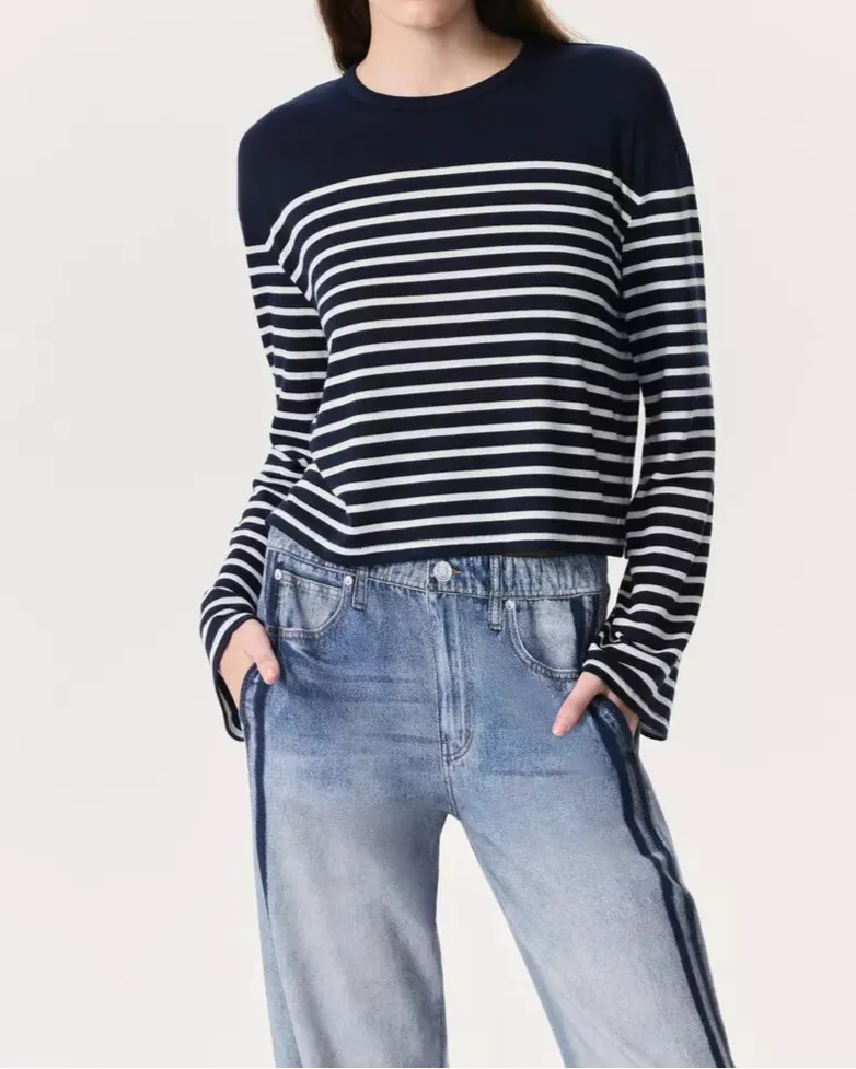 The Knit Striped Long-Sleeve T-Shirt