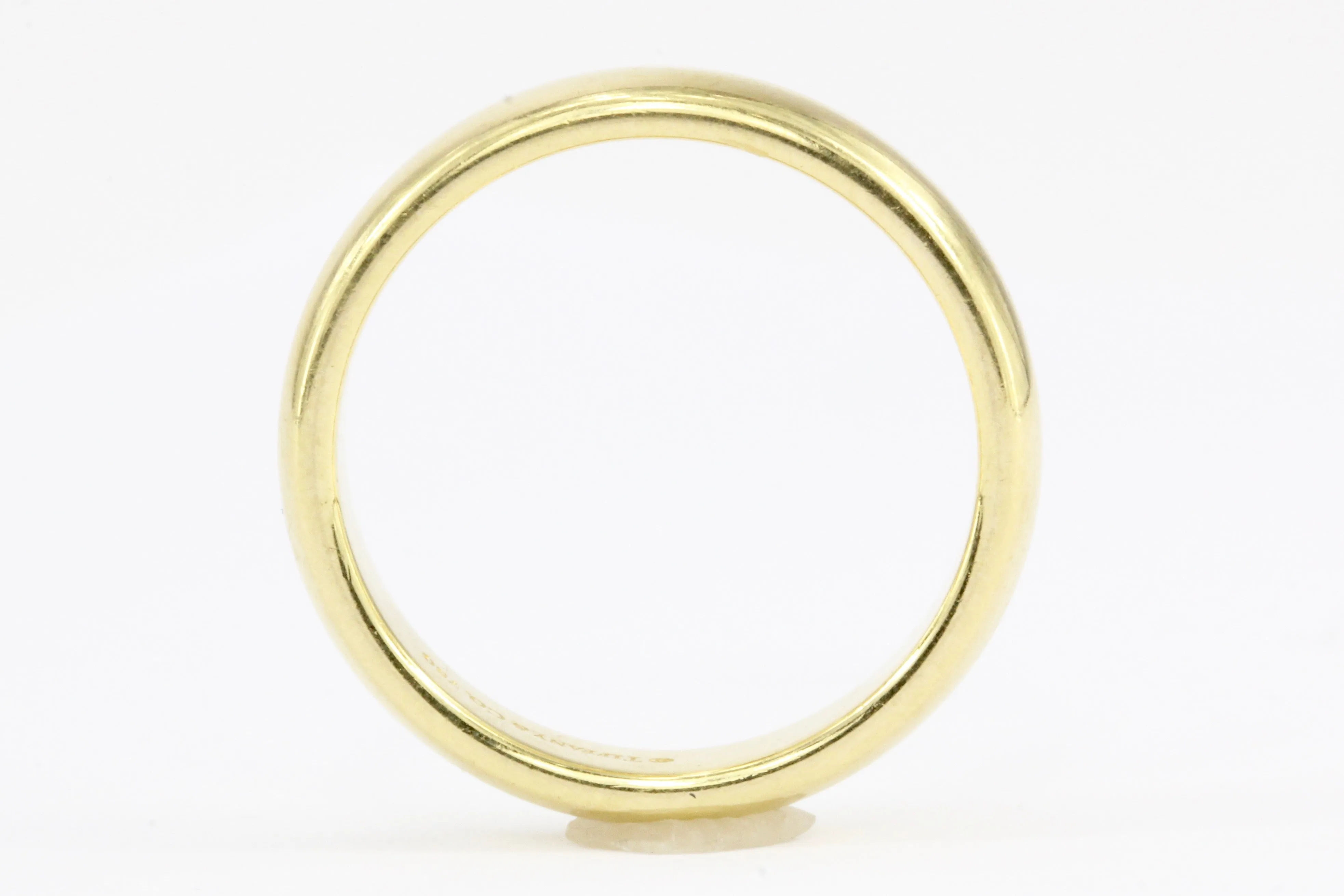 Tiffany & Co 18K Yellow Gold Plain Wedding Band Size 7.5