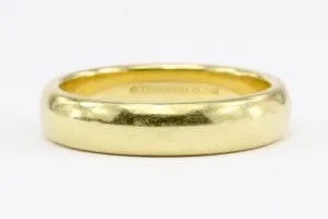 Tiffany & Co 18K Yellow Gold Plain Wedding Band Size 7.5