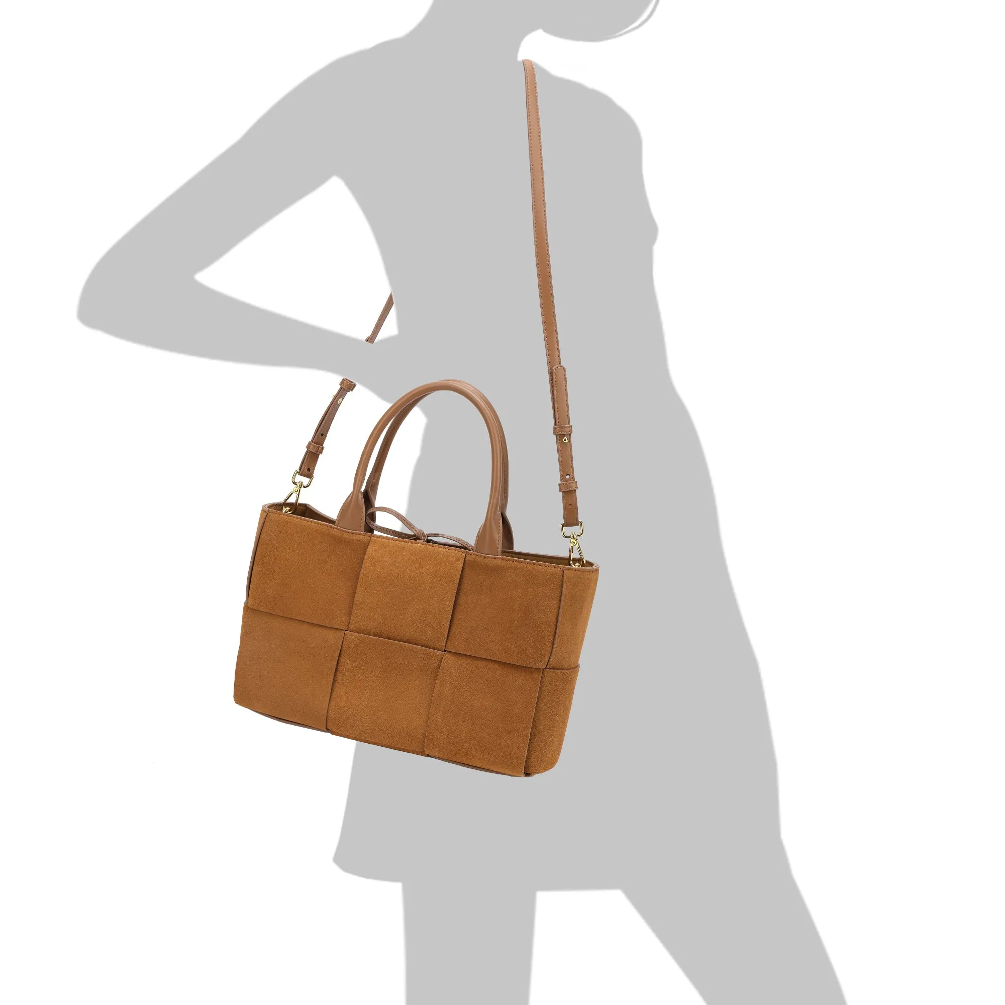Tiffany & Fred Genuine Suede Leather Tote Bag