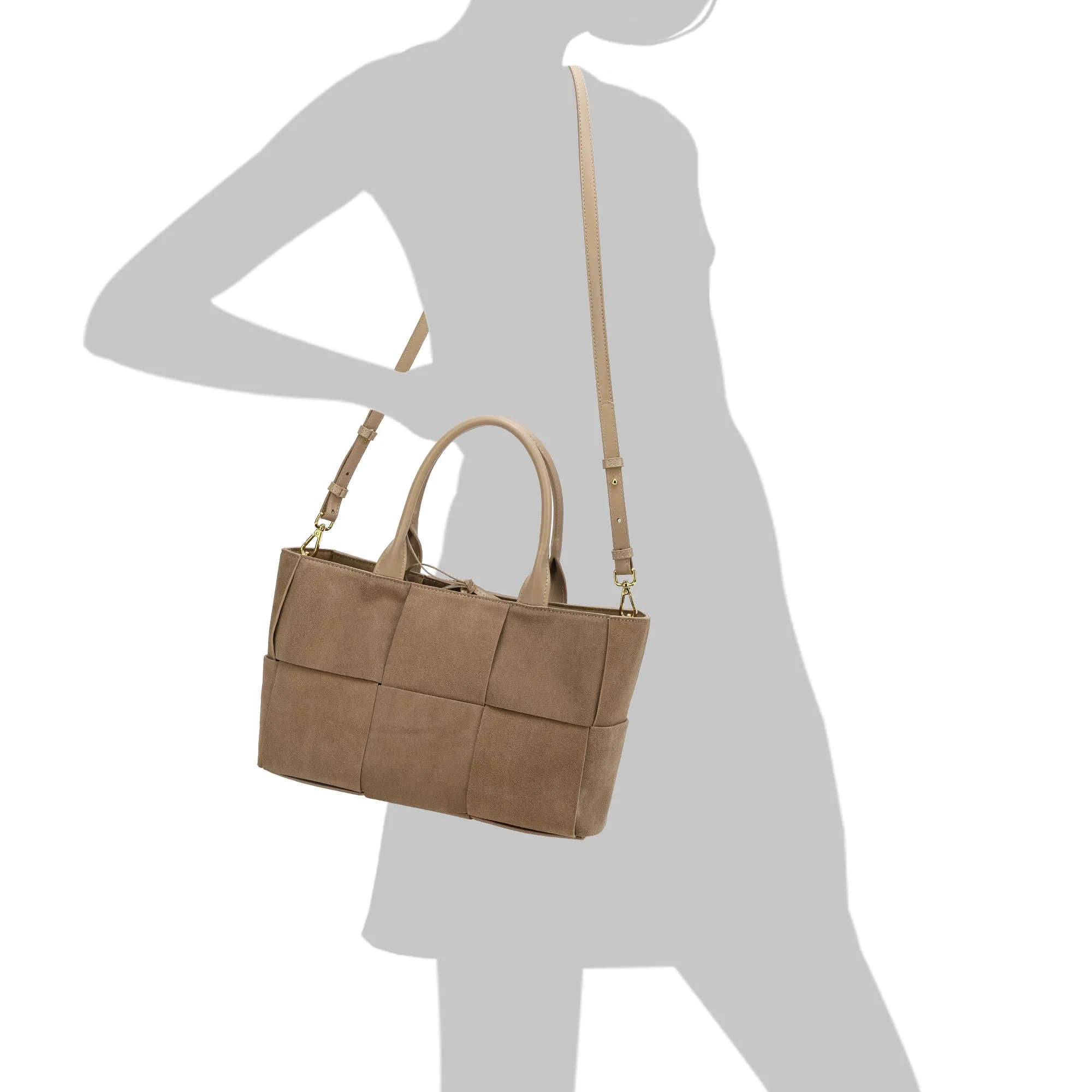 Tiffany & Fred Genuine Suede Leather Tote Bag