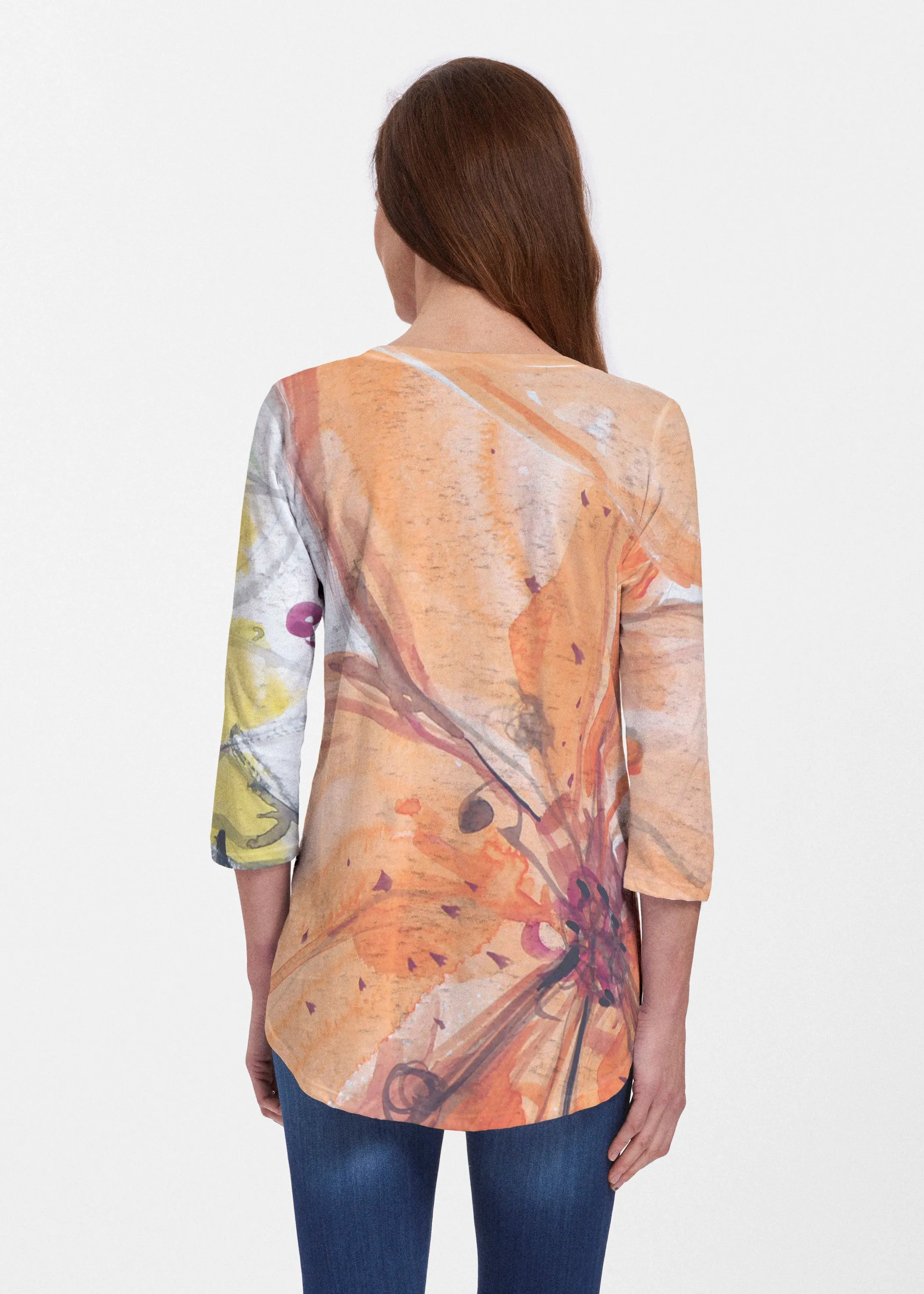 Tiger Lily (15021) ~ Signature V-neck Flowy Tunic