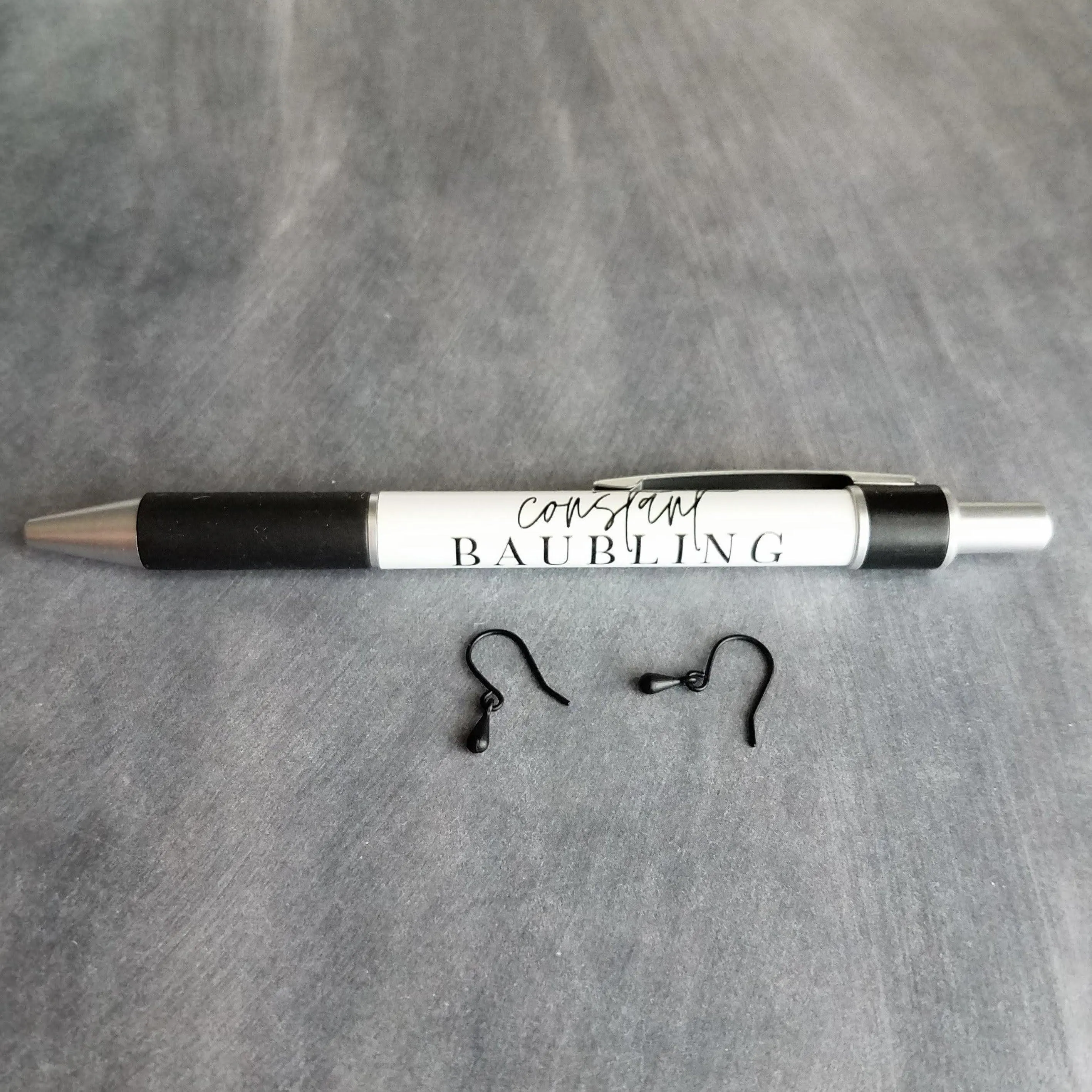 Tiny Black Drop Earrings, very small teardrop earring, dainty black earring, plain black drop earring, simple black earring, black tear drop