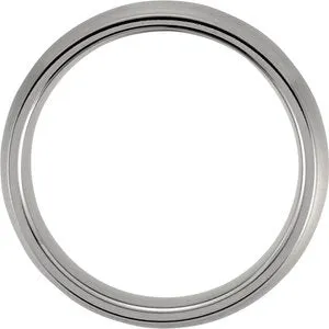 Titanium Grooved & Satin Finish Band T901 - 7 mm