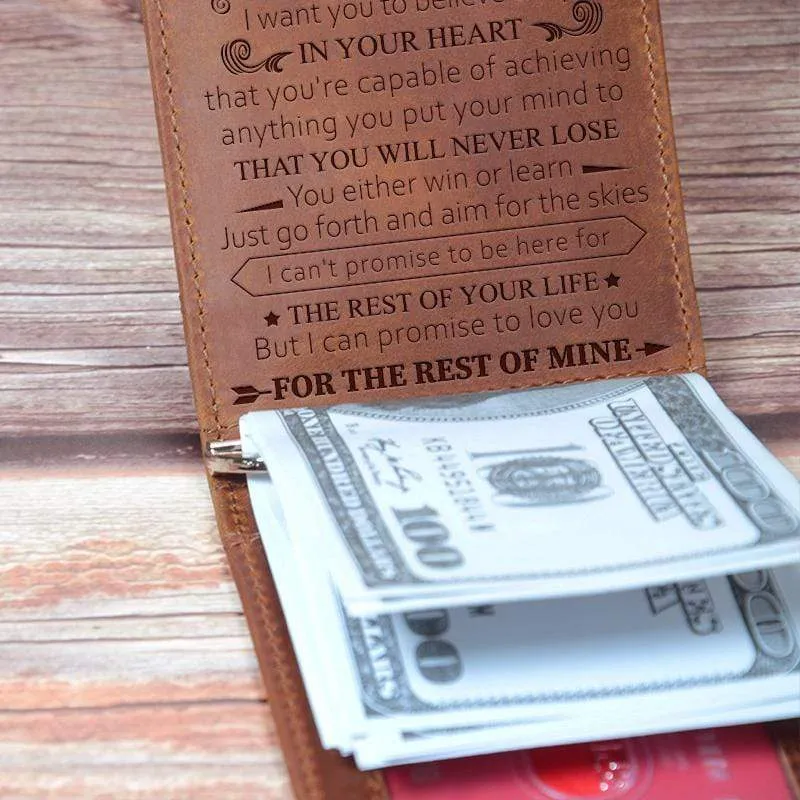 To My Grandson - Never Lose - Money Clip Wallet