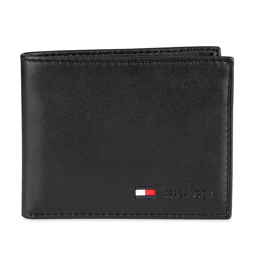 Tommy Hilfiger RFID Protection Hipster Valet Billfold Wallet Men - BLK