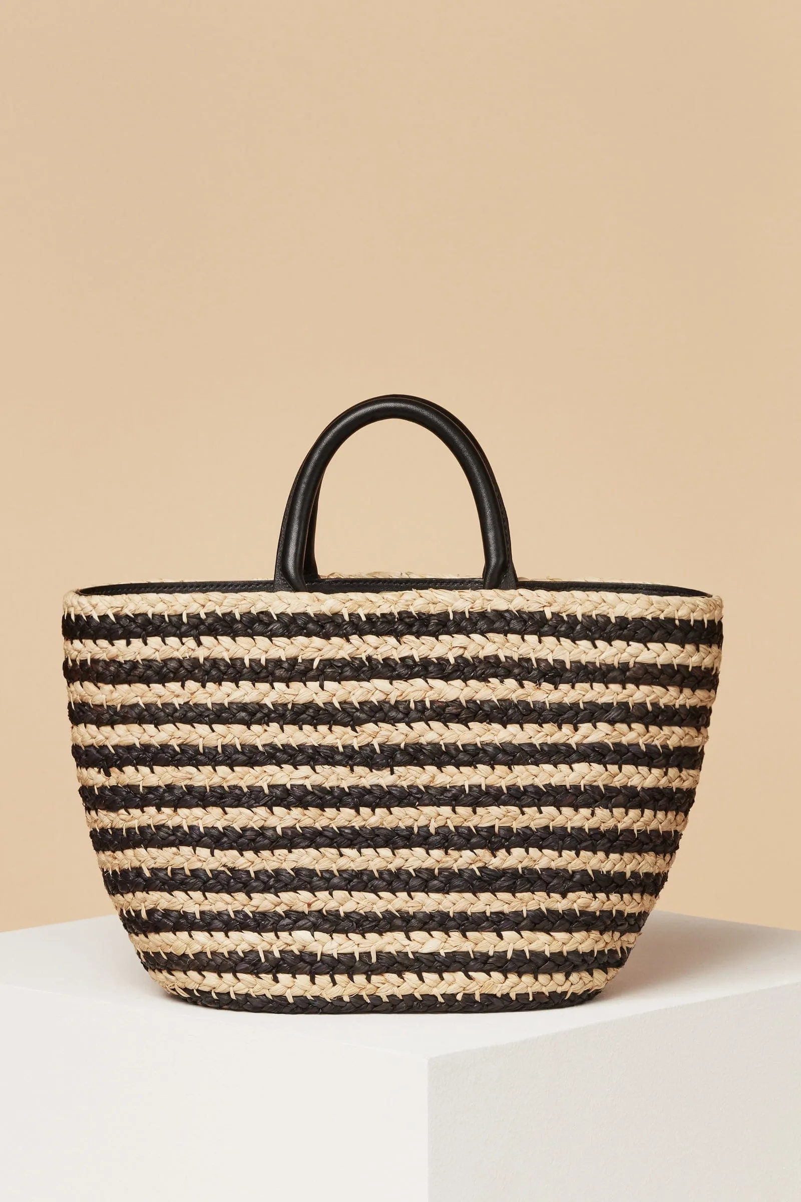 Top Handle Raffia Tote / Breton