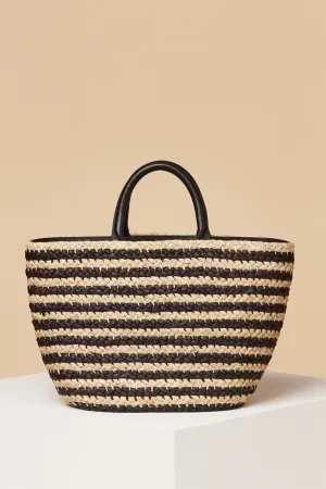 Top Handle Raffia Tote / Breton