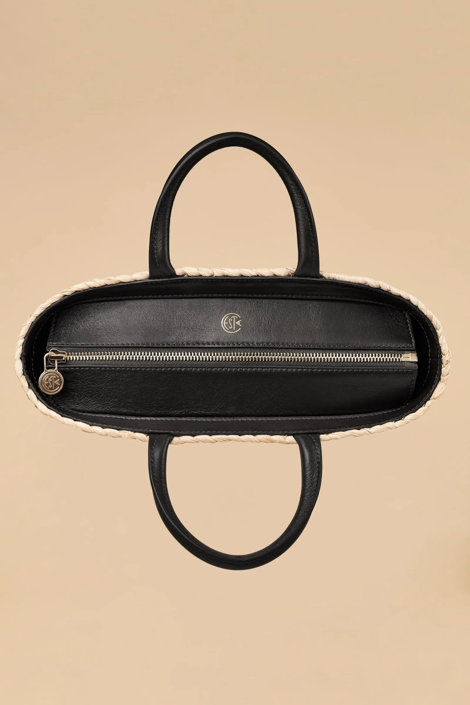 Top Handle Raffia Tote / Breton