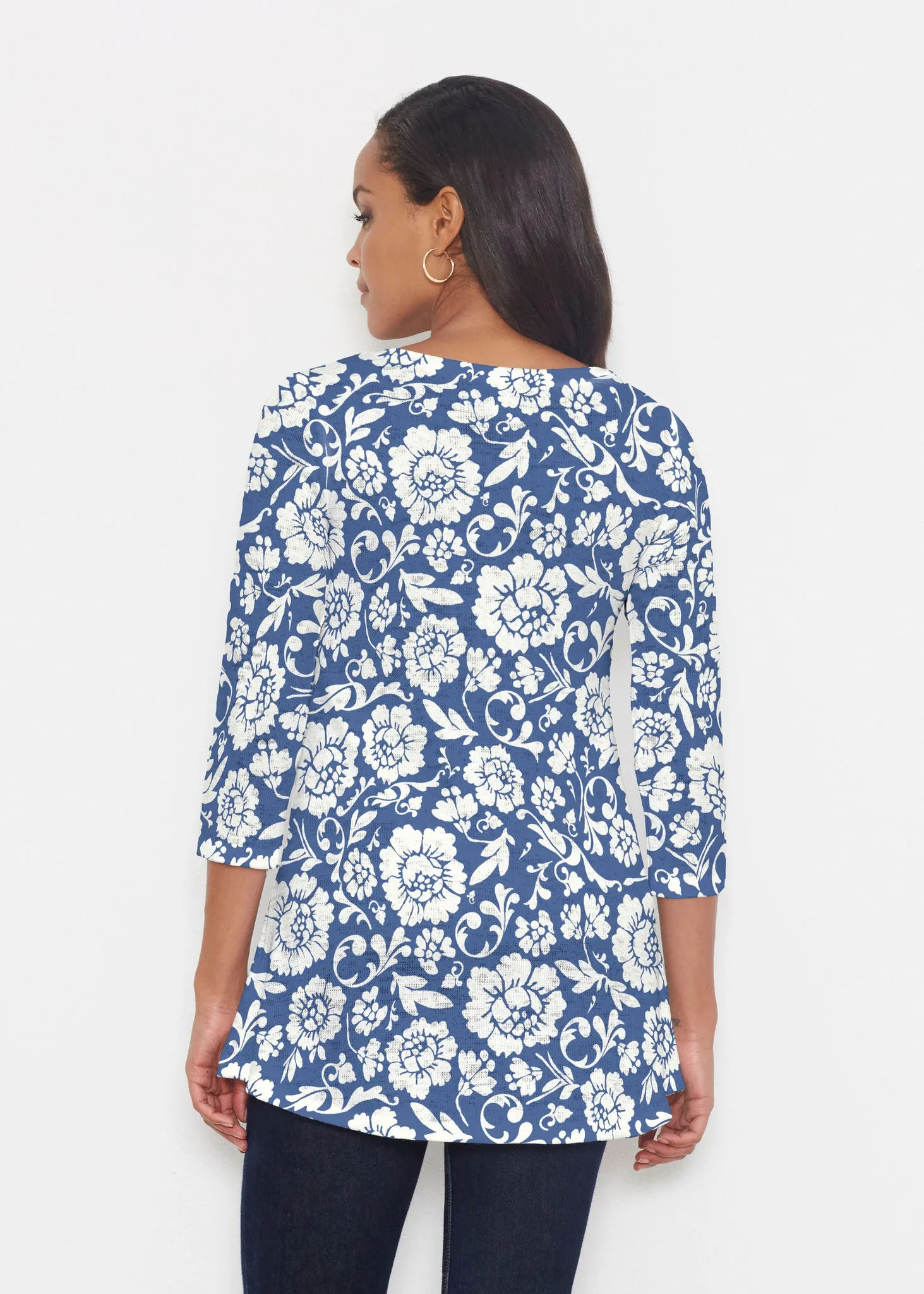 Traditional Navy (14135) ~ Katherine Hi-Lo Thermal Tunic