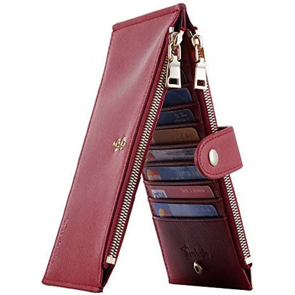 Travelambo Womens Walllet RFID Blocking Bifold Multi Card Case Wallet with Zipper Pocket | Multiple Colors and Sizes