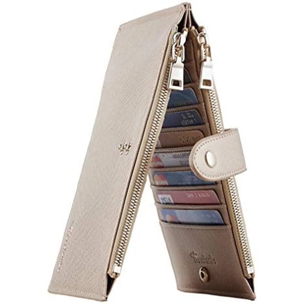 Travelambo Womens Walllet RFID Blocking Bifold Multi Card Case Wallet with Zipper Pocket | Multiple Colors and Sizes