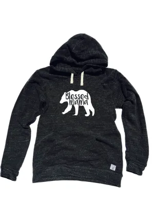 Triblend Unisex Fleece Pullover Hoody Blessed Mama Bear Blessed Mama