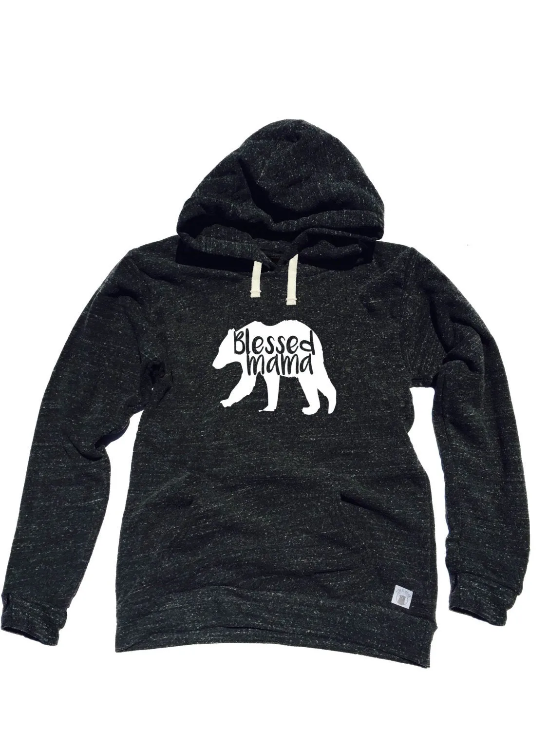 Triblend Unisex Fleece Pullover Hoody Blessed Mama Bear Blessed Mama