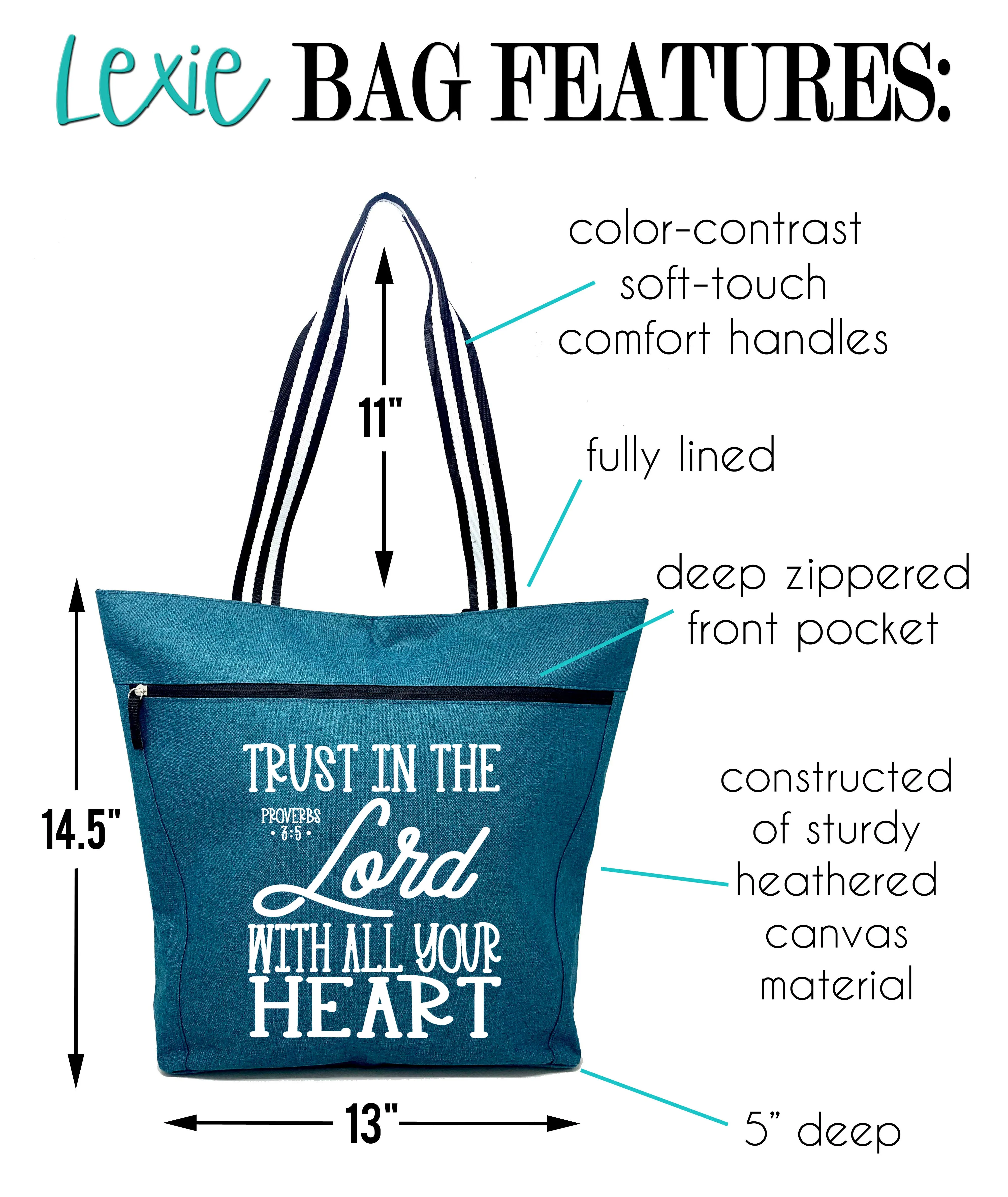 Trust in Lord Teal Lexie Tote Bag