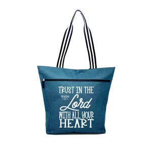 Trust in Lord Teal Lexie Tote Bag
