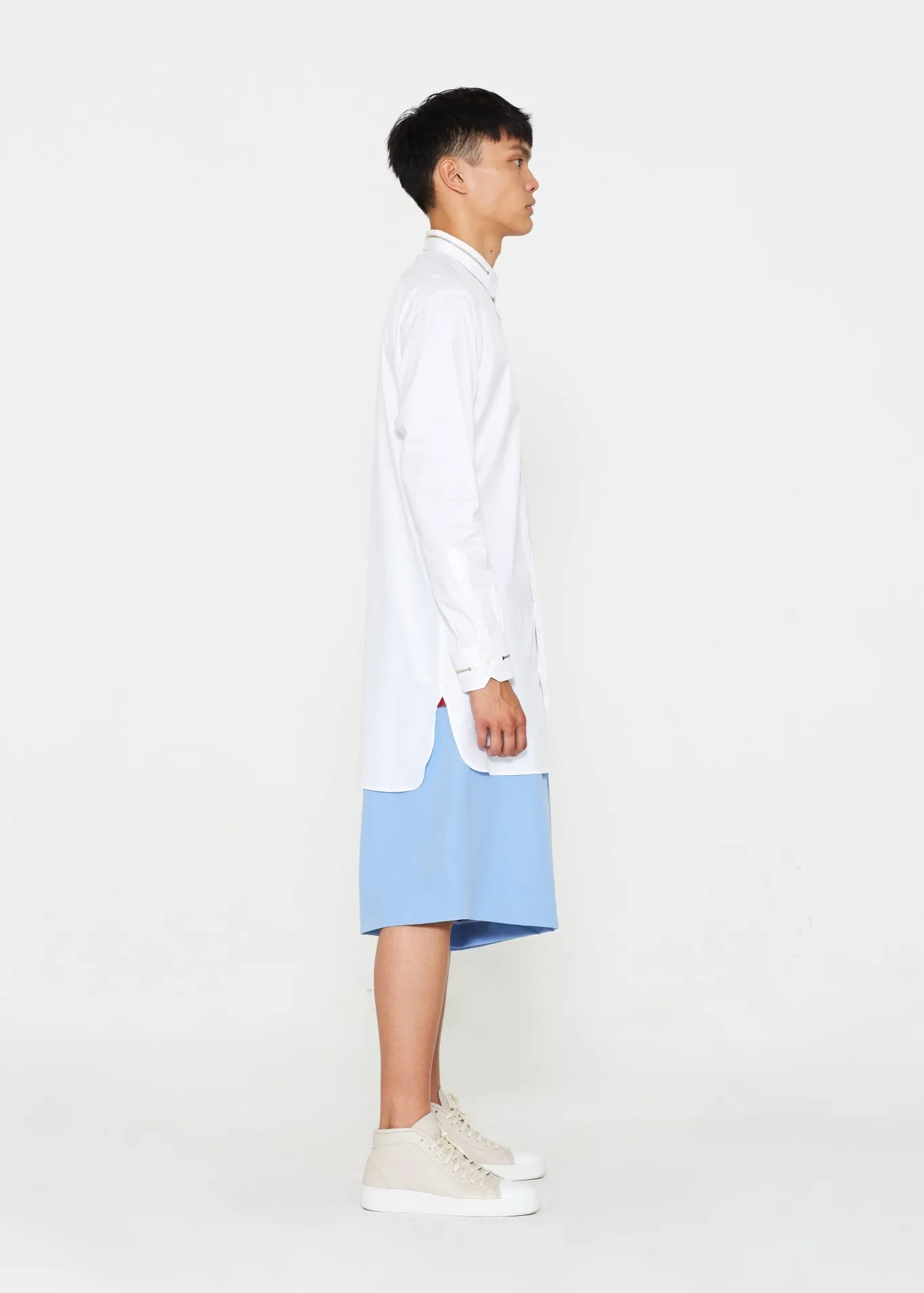 Tunic With Zipper on Cuff and Collar