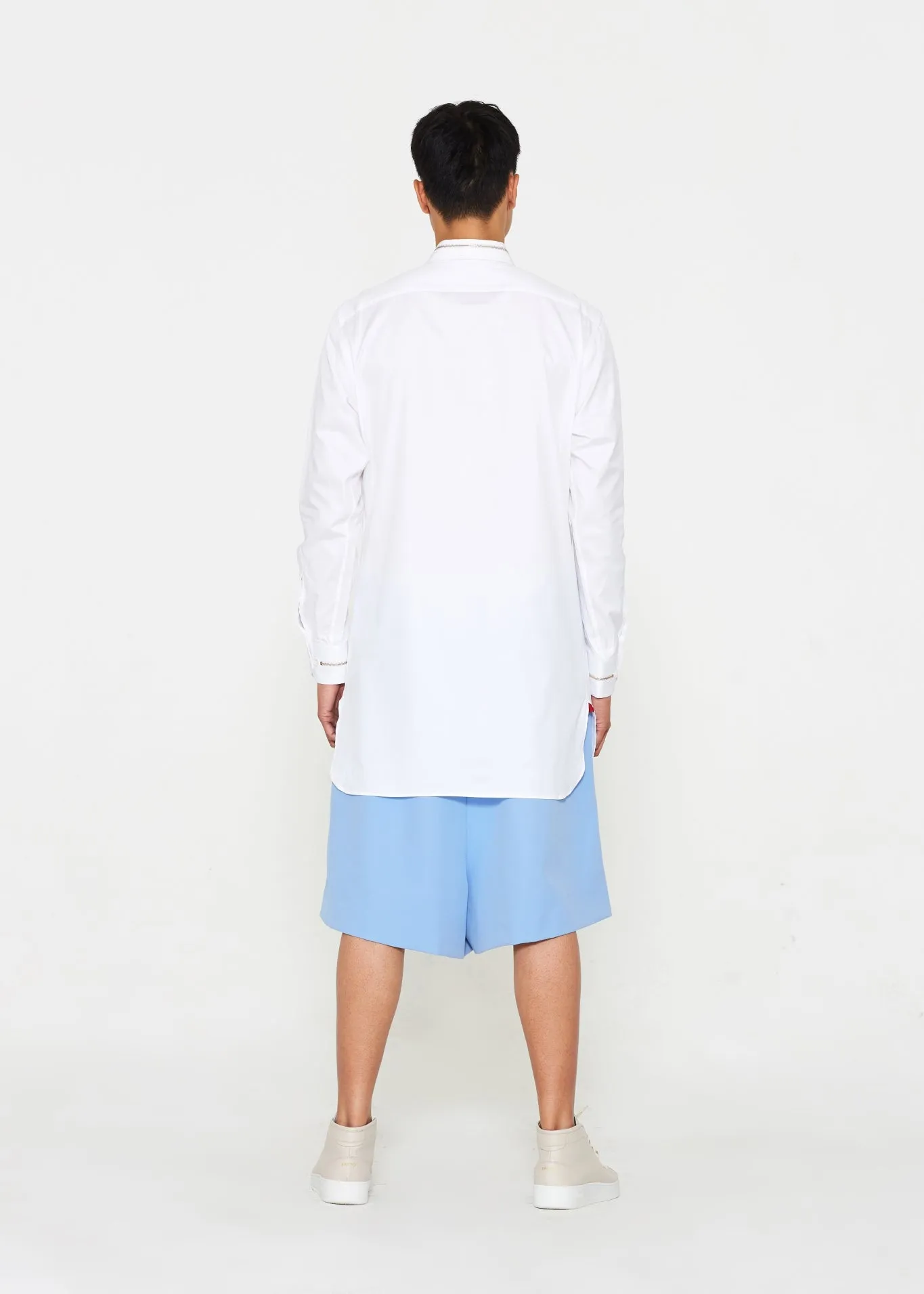Tunic With Zipper on Cuff and Collar