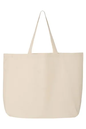 Turquoise Country Christmas Canvas Jumbo Tote