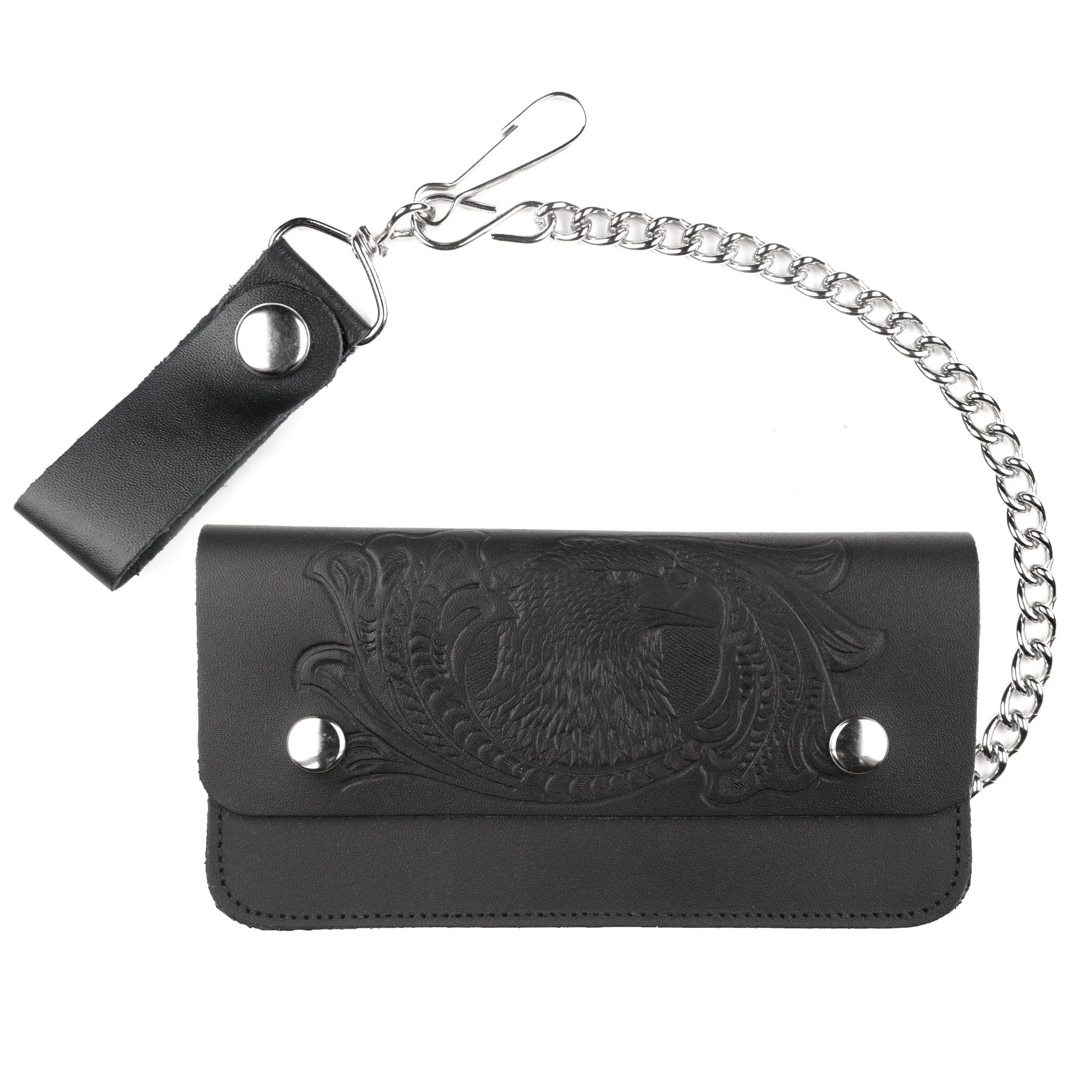 TW401-32  8" Trucker Wallet- Eagle Head w/Scroll