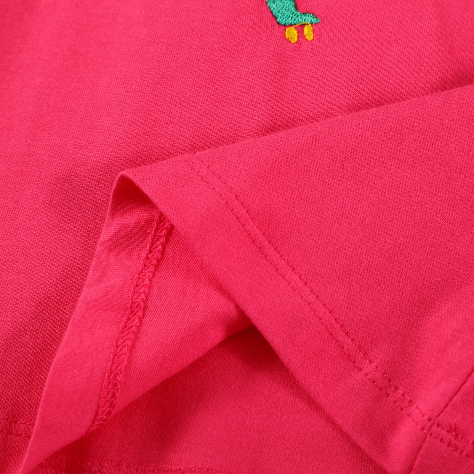 Unicorn Print Long Sleeve Cotton Top - Fuchsia
