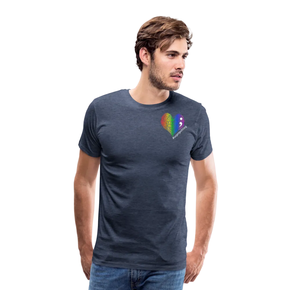 Unisex Athletic T-Shirt - Pocket HEART WordCloud/Classic SCF Logo