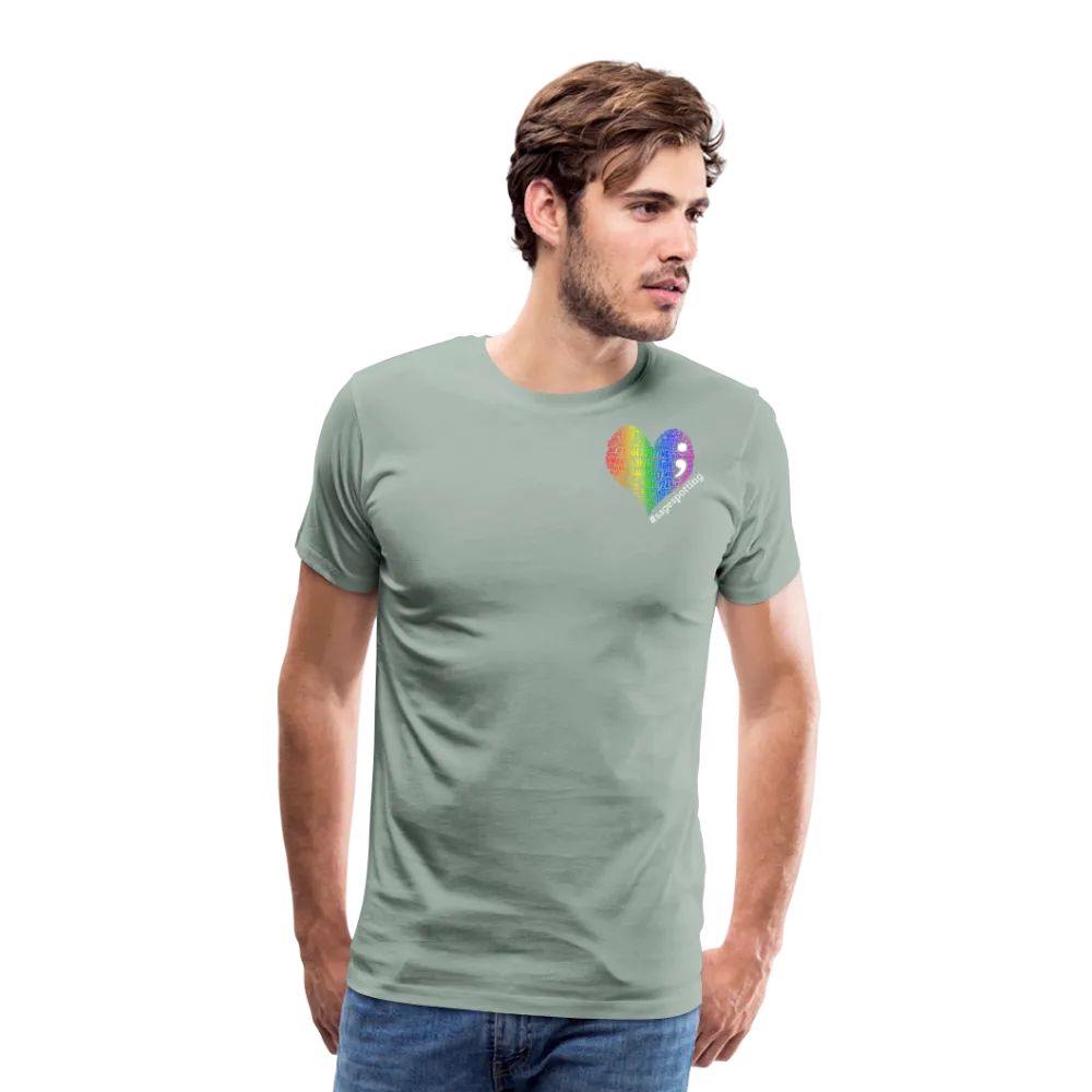 Unisex Athletic T-Shirt - Pocket HEART WordCloud/Classic SCF Logo