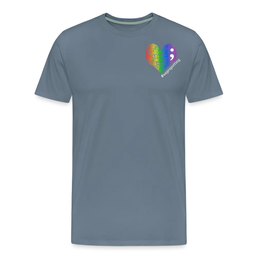 Unisex Athletic T-Shirt - Pocket HEART WordCloud/Classic SCF Logo