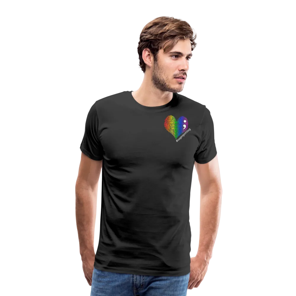 Unisex Athletic T-Shirt - Pocket HEART WordCloud/Classic SCF Logo