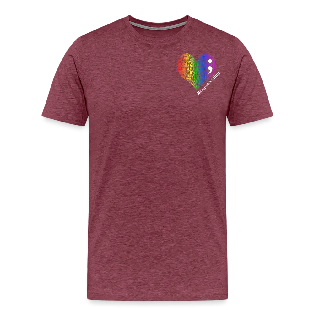 Unisex Athletic T-Shirt - Pocket HEART WordCloud/Classic SCF Logo