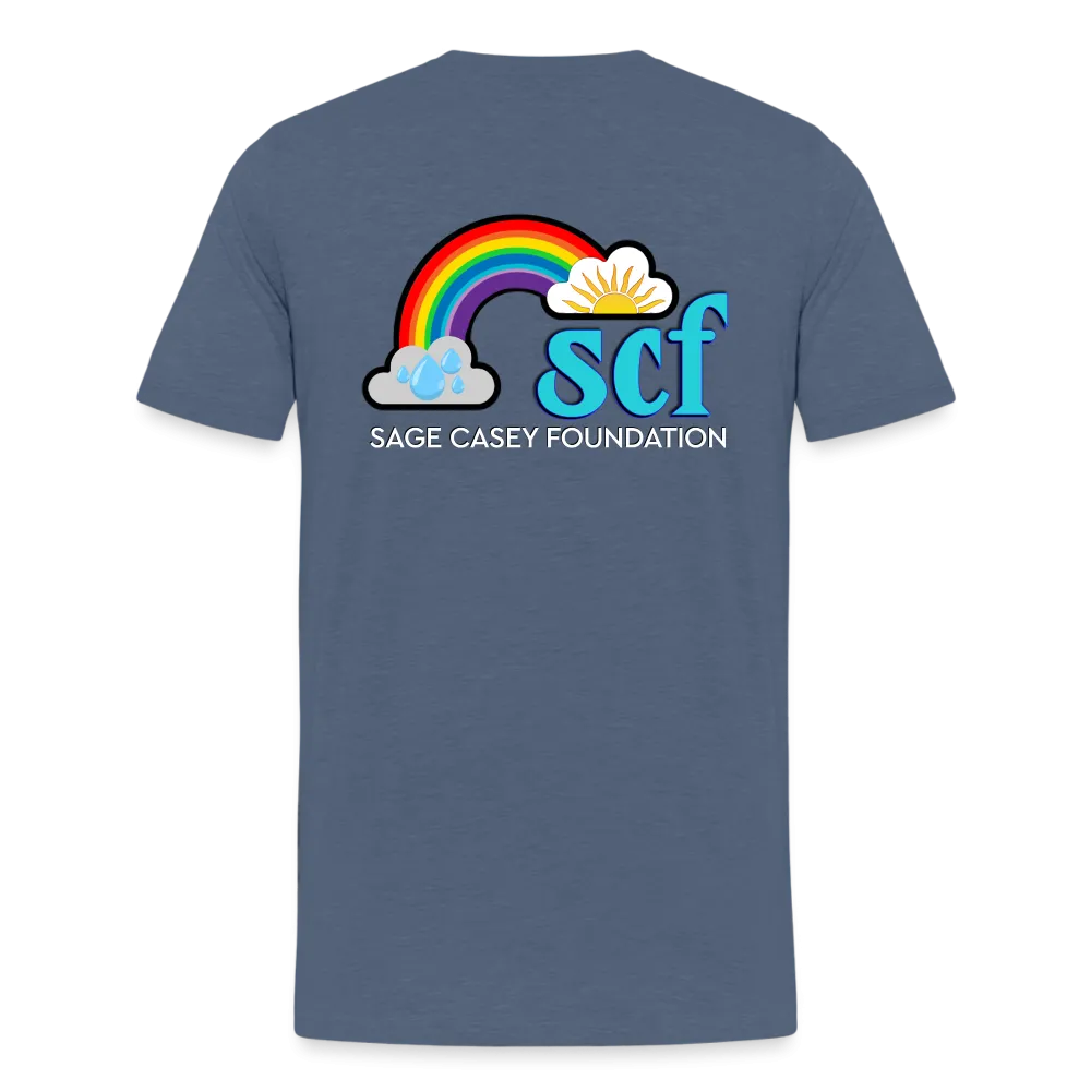 Unisex Athletic T-Shirt - Pocket HEART WordCloud/Classic SCF Logo