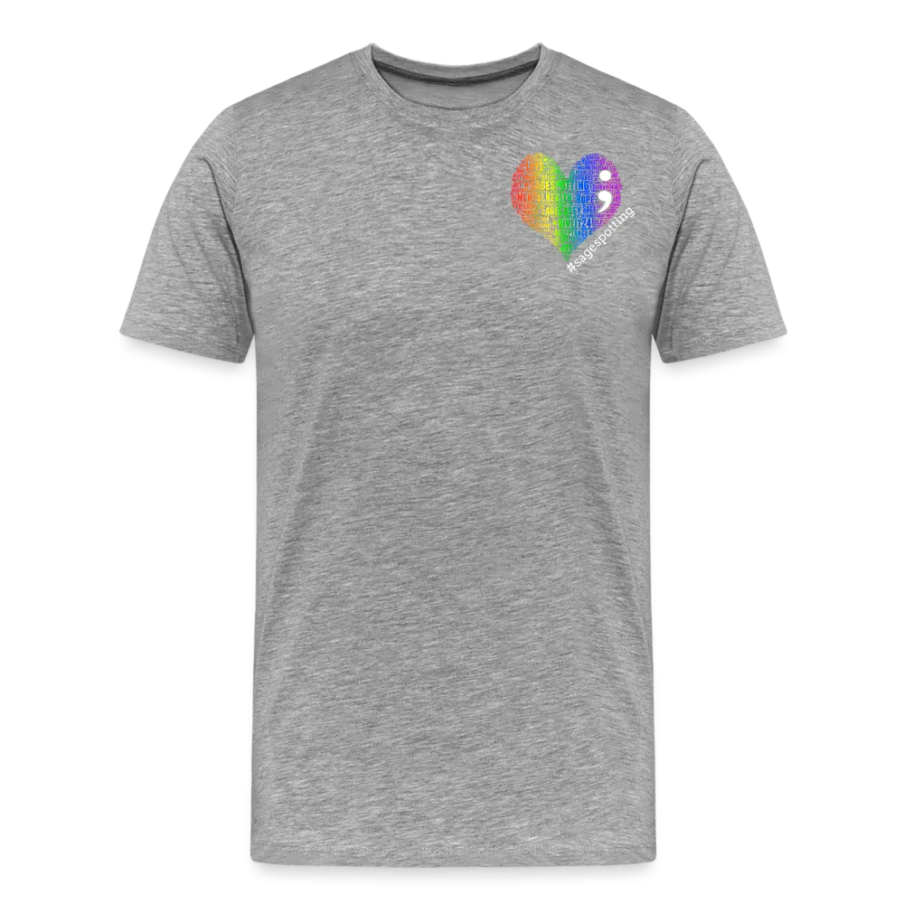 Unisex Athletic T-Shirt - Pocket HEART WordCloud/Classic SCF Logo
