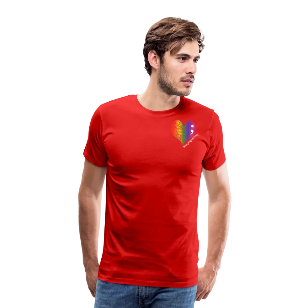 Unisex Athletic T-Shirt - Pocket HEART WordCloud/Classic SCF Logo