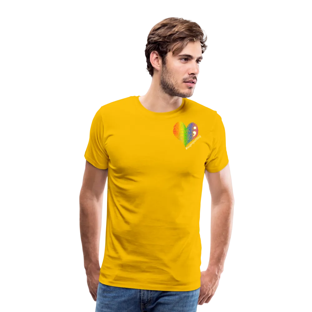 Unisex Athletic T-Shirt - Pocket HEART WordCloud/Classic SCF Logo