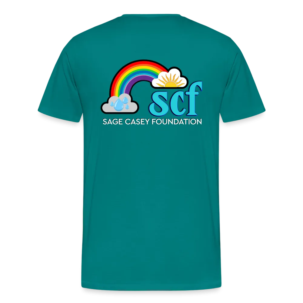 Unisex Athletic T-Shirt - Pocket HEART WordCloud/Classic SCF Logo