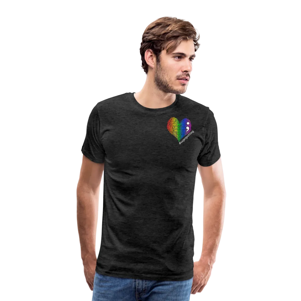 Unisex Athletic T-Shirt - Pocket HEART WordCloud/Classic SCF Logo
