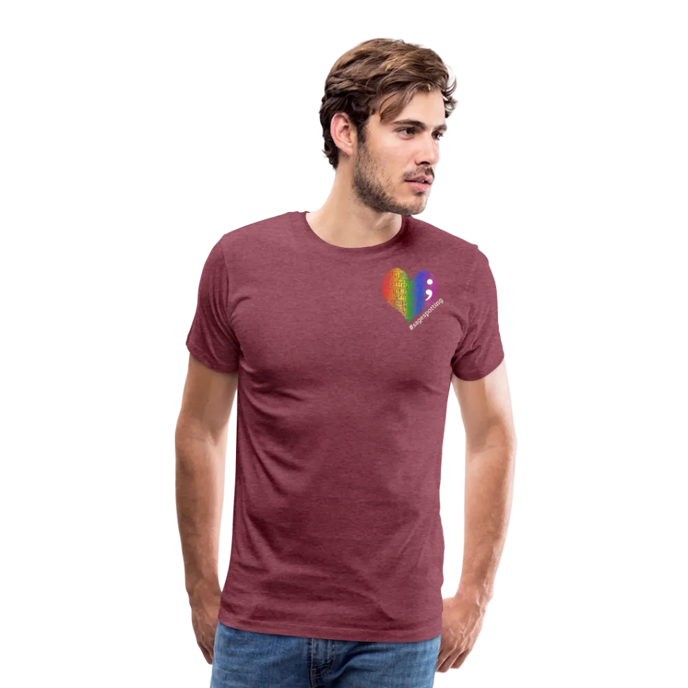 Unisex Athletic T-Shirt - Pocket HEART WordCloud/Classic SCF Logo