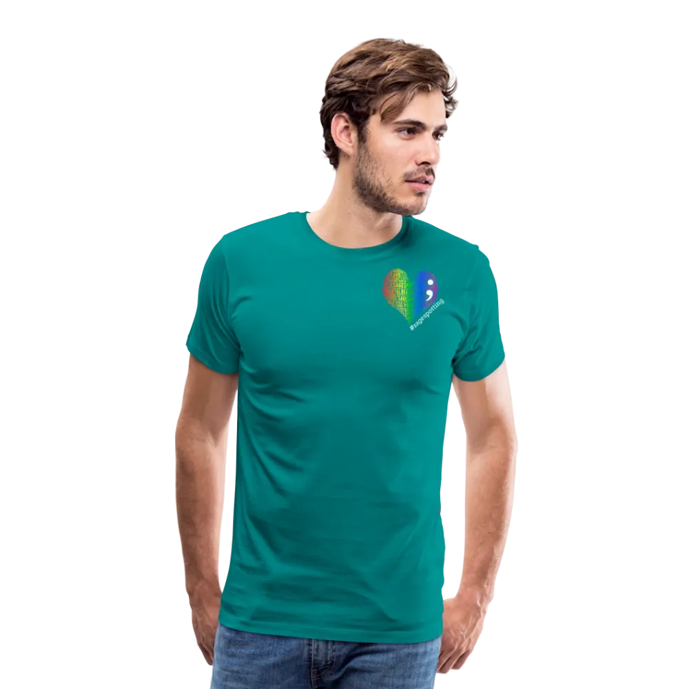 Unisex Athletic T-Shirt - Pocket HEART WordCloud/Classic SCF Logo