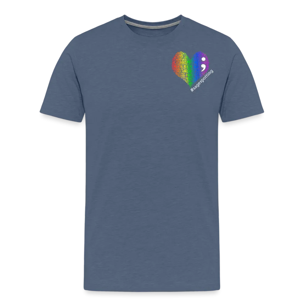 Unisex Athletic T-Shirt - Pocket HEART WordCloud/Classic SCF Logo