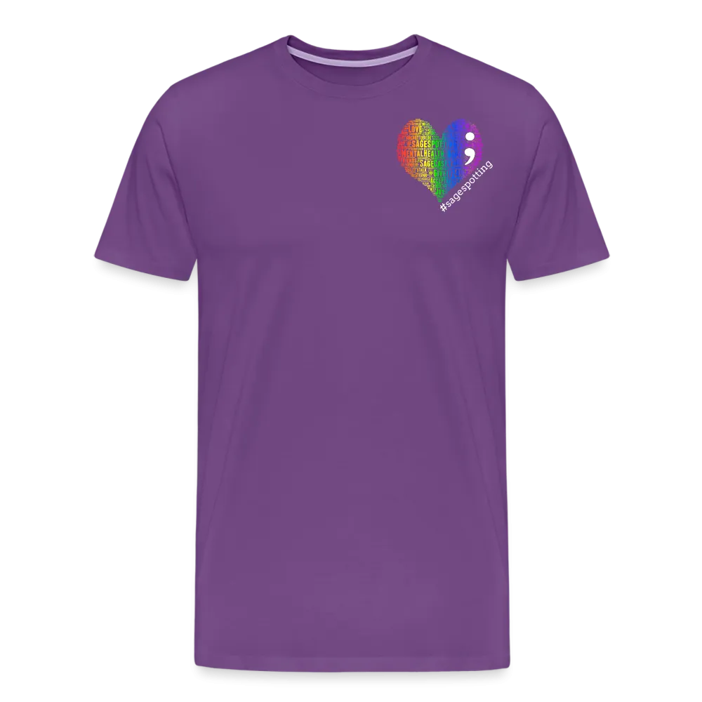 Unisex Athletic T-Shirt - Pocket HEART WordCloud/Classic SCF Logo