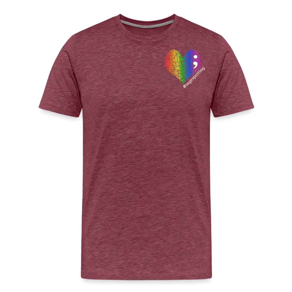 Unisex Athletic T-Shirt - Pocket HEART WordCloud/Classic SCF Logo