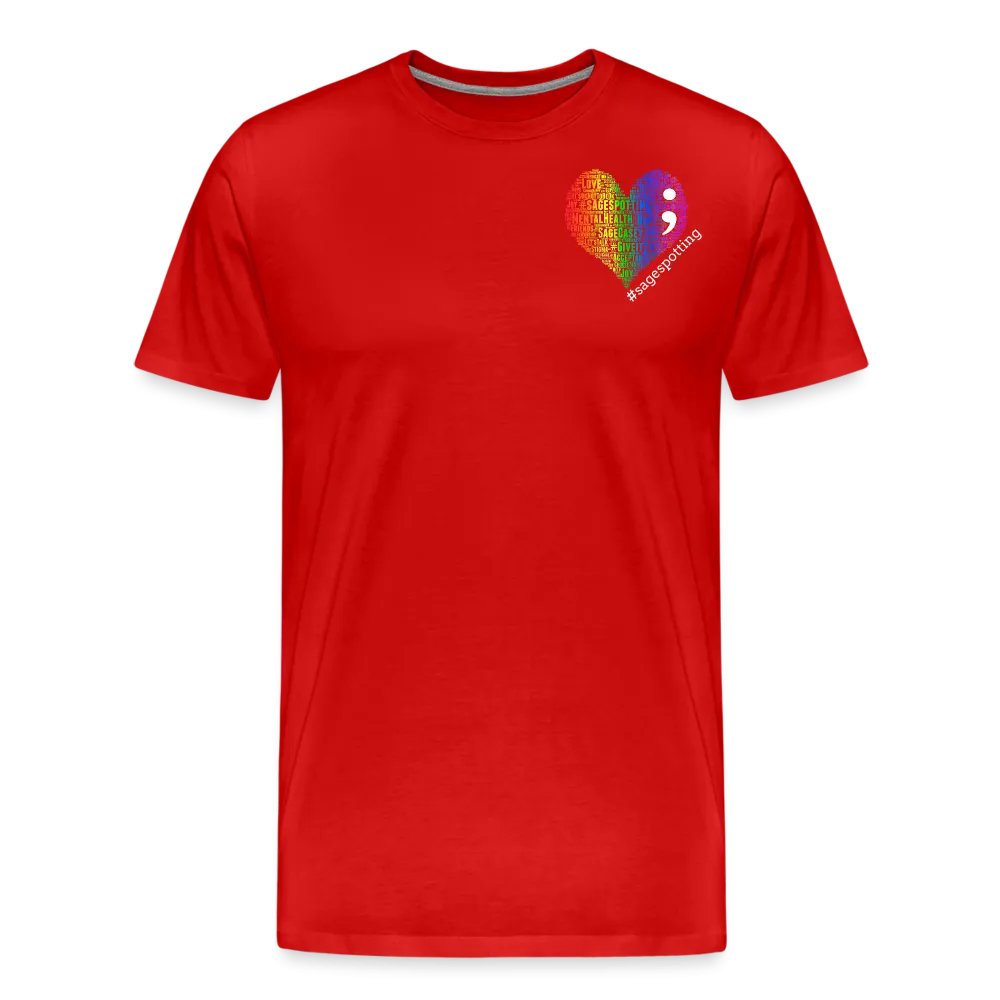 Unisex Athletic T-Shirt - Pocket HEART WordCloud/Classic SCF Logo