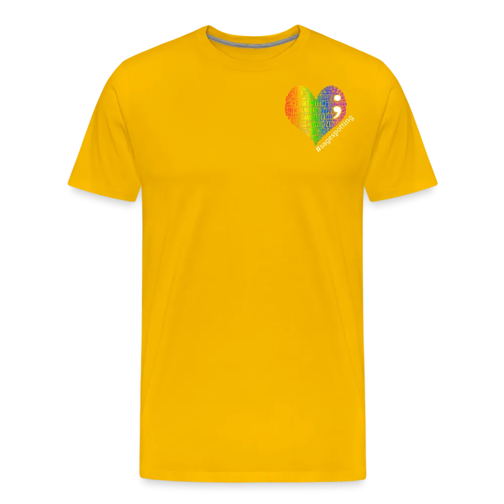 Unisex Athletic T-Shirt - Pocket HEART WordCloud/Classic SCF Logo
