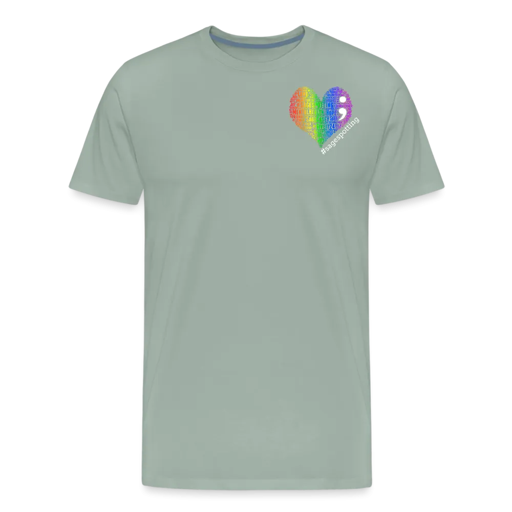 Unisex Athletic T-Shirt - Pocket HEART WordCloud/Classic SCF Logo