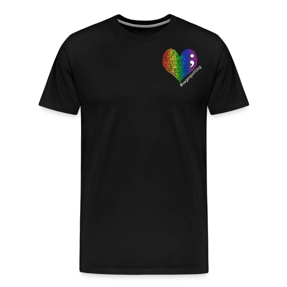 Unisex Athletic T-Shirt - Pocket HEART WordCloud/Classic SCF Logo