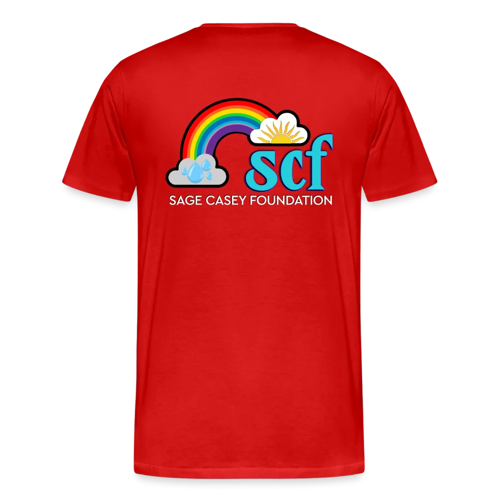 Unisex Athletic T-Shirt - Pocket HEART WordCloud/Classic SCF Logo